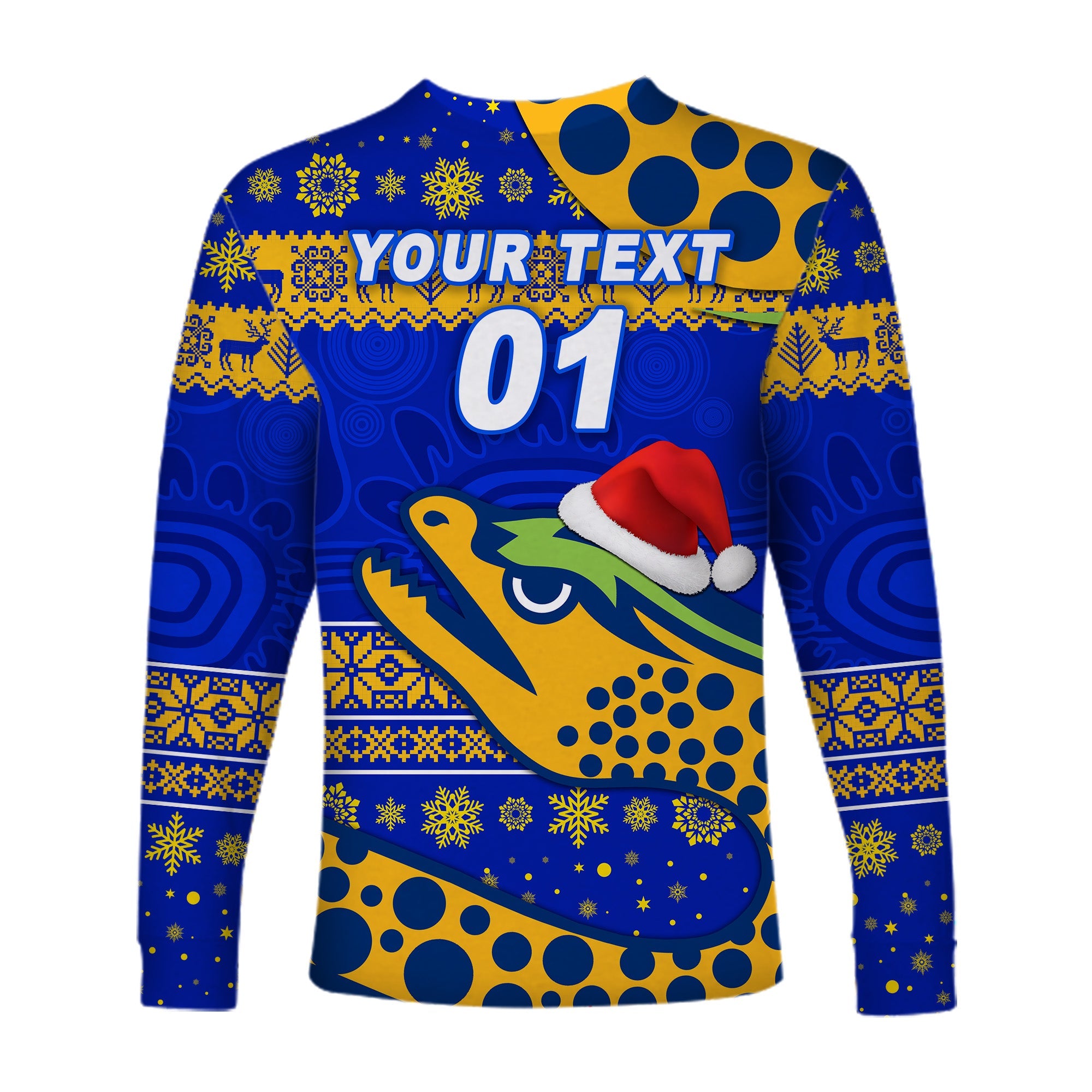 custom-personalised-parramatta-eels-long-sleeve-shirts-christmas-simple-style-blue