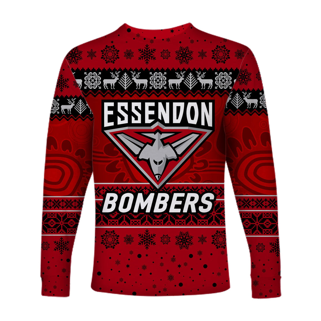 essendon-bombers-long-sleeve-shirts-christmas-simple-style-red