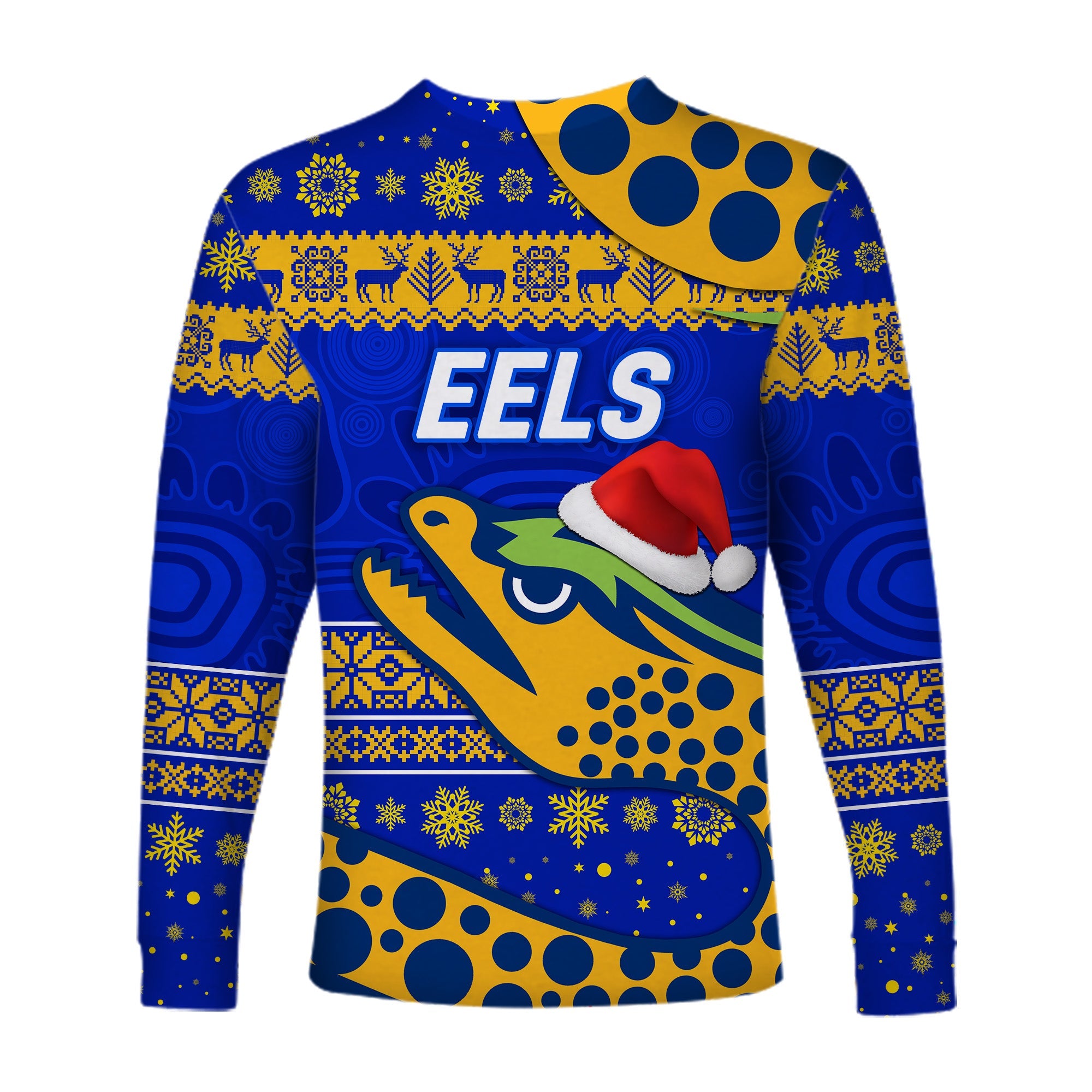 parramatta-eels-long-sleeve-shirts-christmas-simple-style-blue