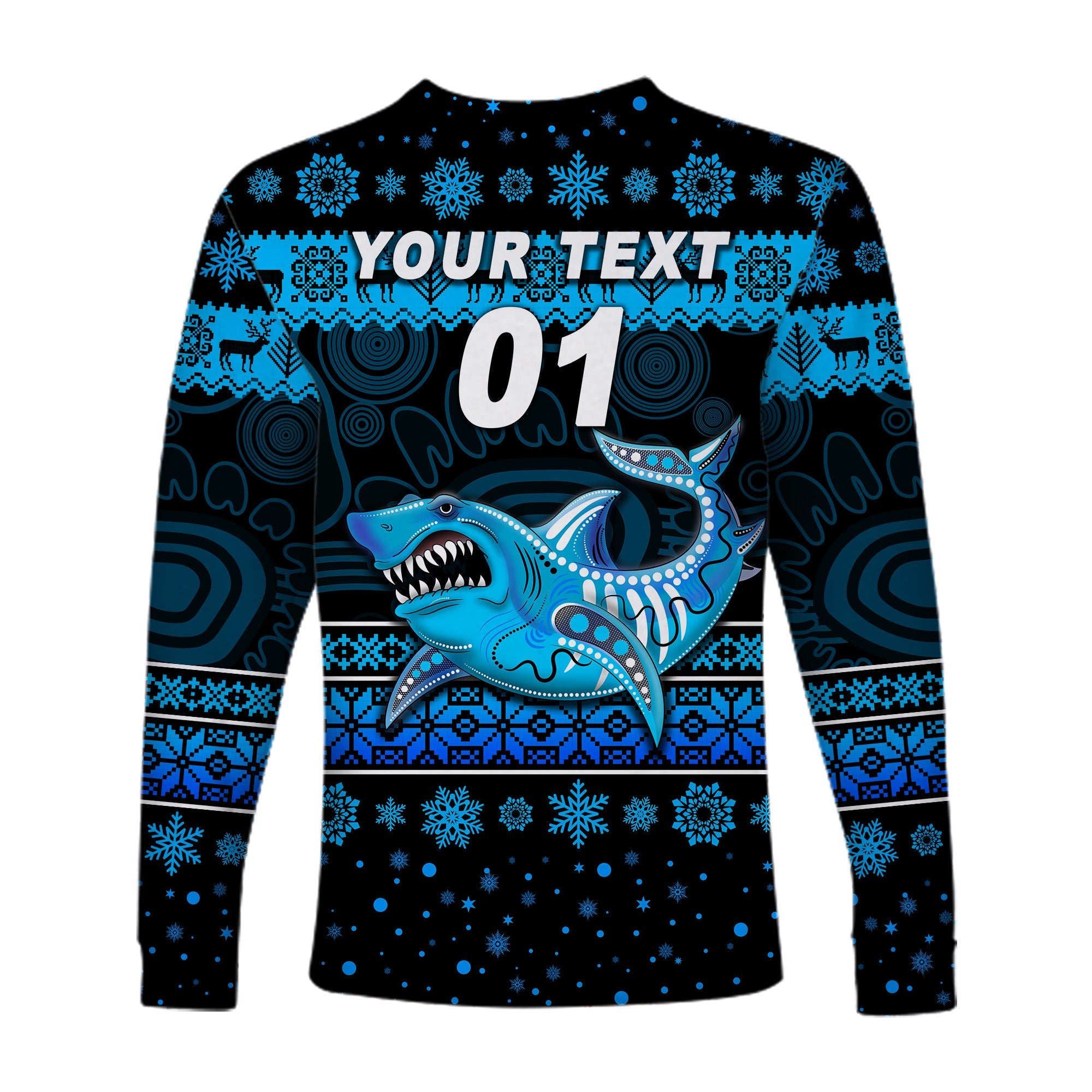 custom-personalised-cronulla-sutherland-sharks-long-sleeve-shirts-christmas-simple-style-black