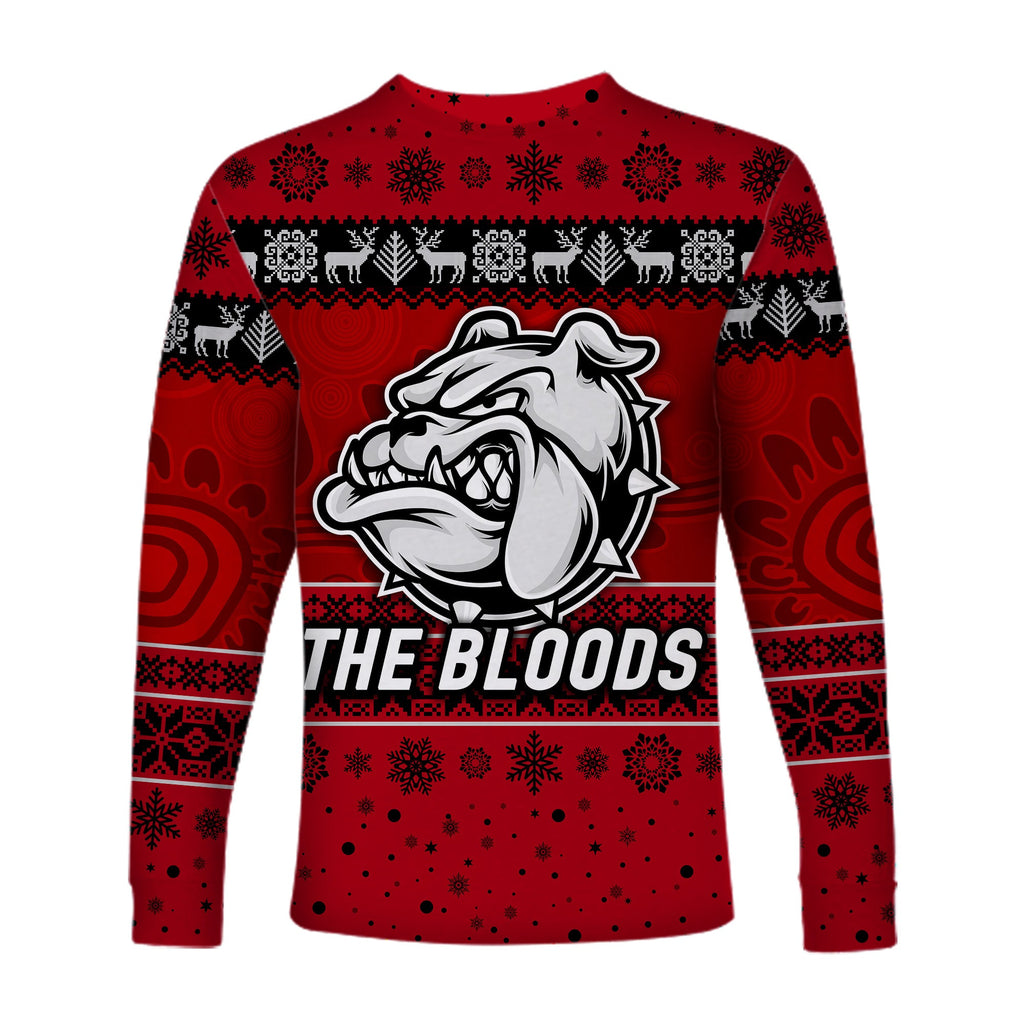 west-football-club-alice-springs-long-sleeve-shirt-christmas-the-bloods-simple-style-red