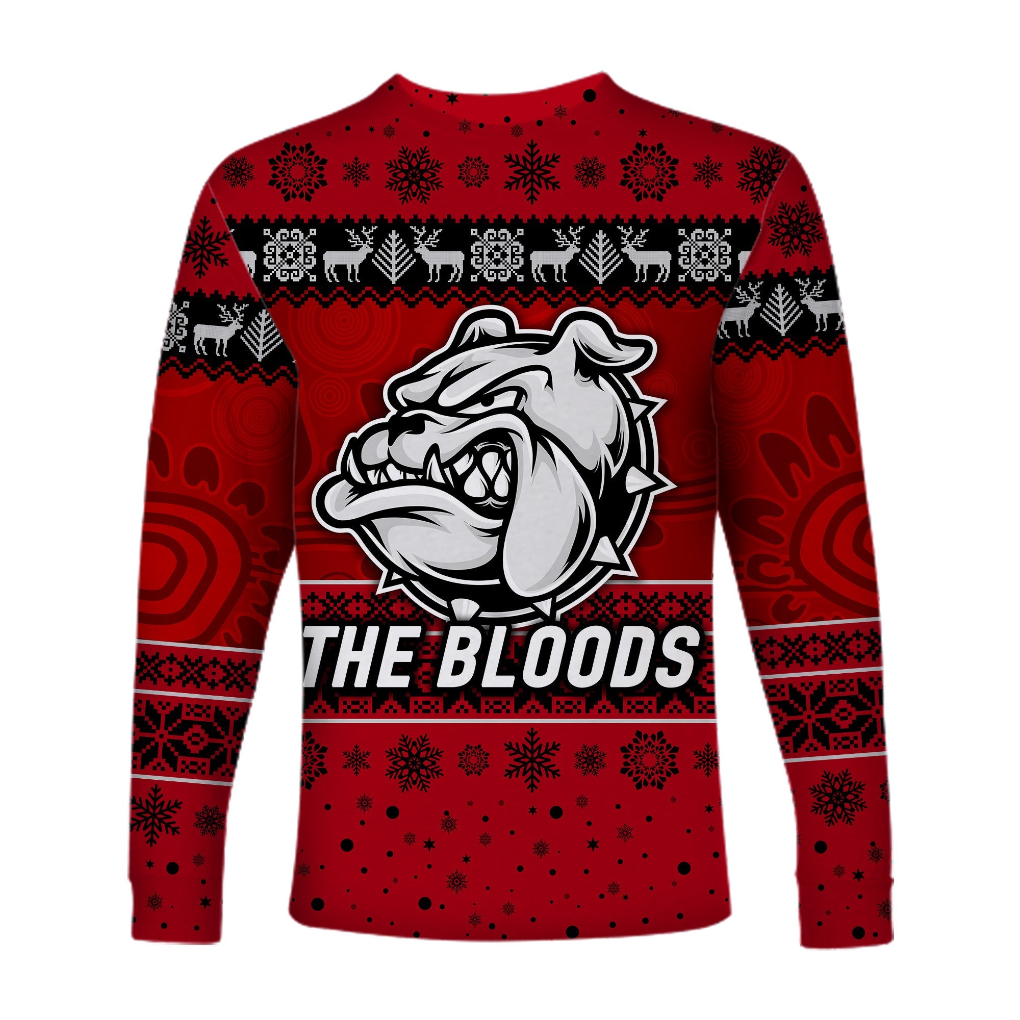 west-football-club-alice-springs-long-sleeve-shirt-christmas-the-bloods-simple-style-red