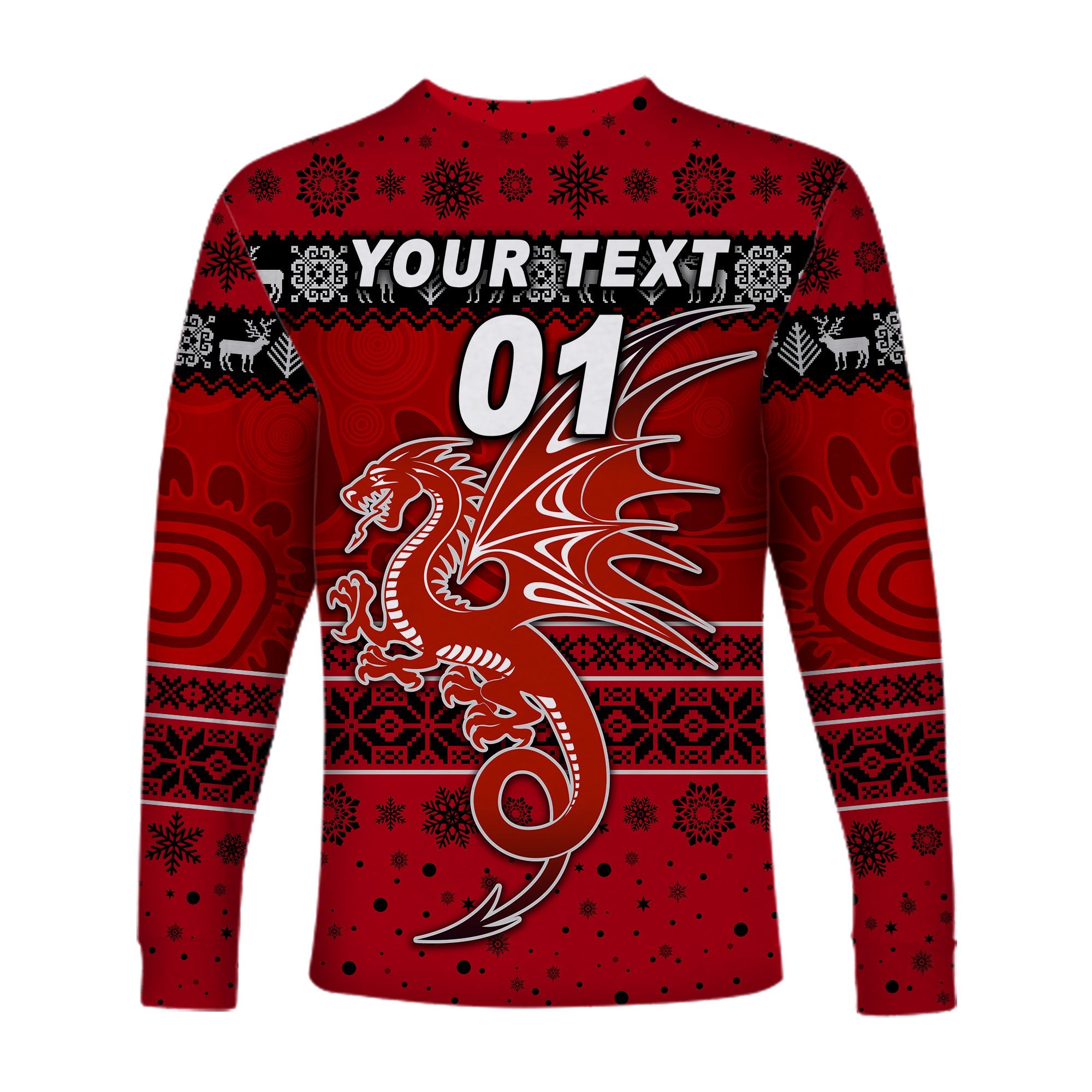 custom-personalised-st-george-illawarra-dragons-long-sleeve-shirts-christmas-simple-style-red