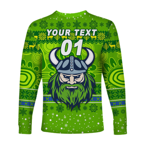 custom-personalised-canberra-raiders-long-sleeve-shirt-christmas-simple-style-green