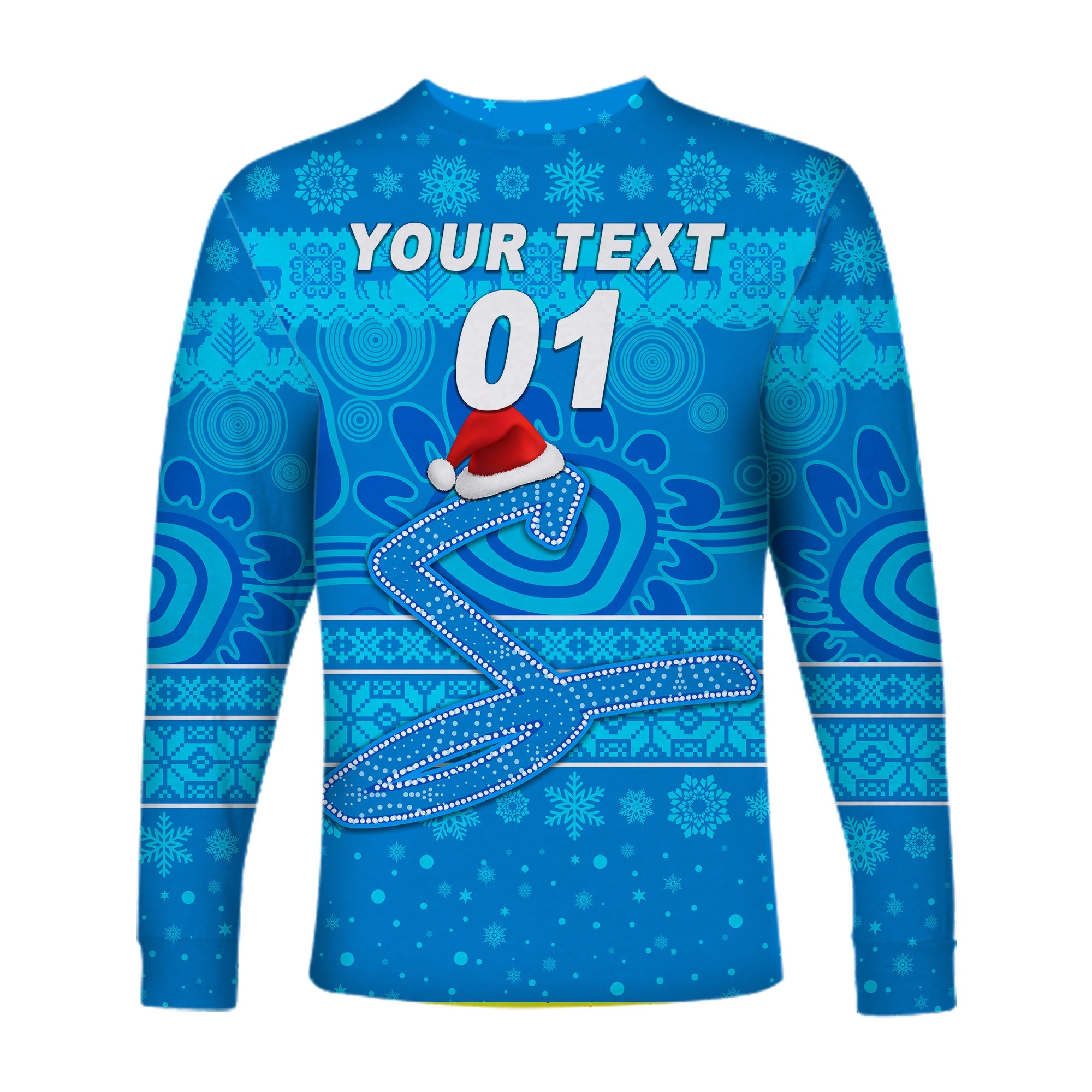 custom-personalised-adelaide-strikers-long-sleeve-shirt-christmas-simple-style