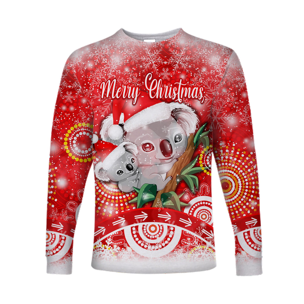 custom-personalised-australia-koala-christmas-long-sleeve-shirt-original-style-red