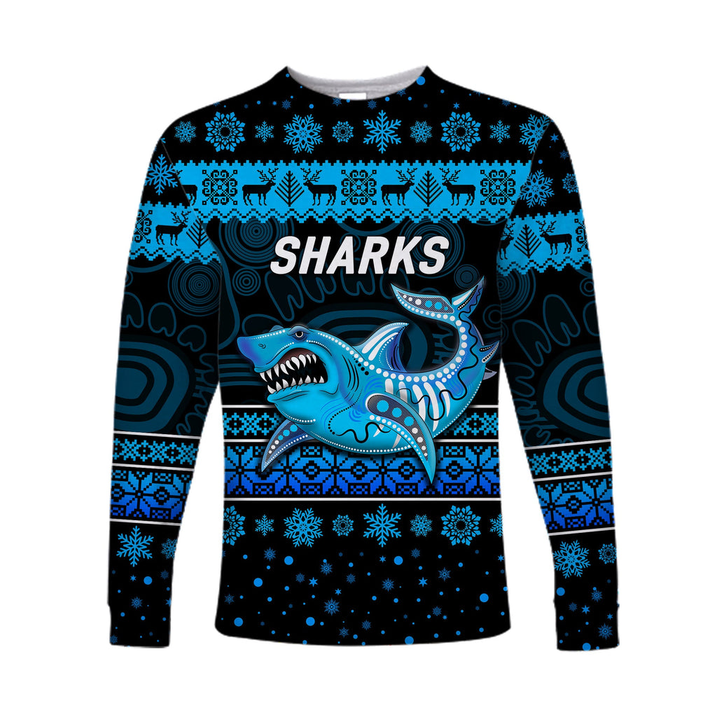 custom-personalised-cronulla-sutherland-sharks-long-sleeve-shirts-christmas-simple-style-black