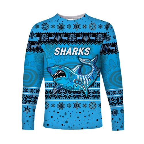 custom-personalised-cronulla-sutherland-sharks-long-sleeve-shirts-christmas-simple-style-blue