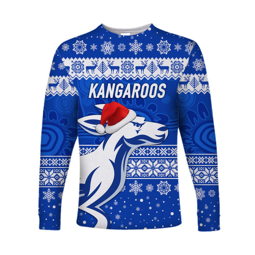 custom-personalised-north-melbourne-kangaroos-long-sleeve-shirts-christmas-simple-style