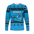 cronulla-sutherland-sharks-long-sleeve-shirts-christmas-simple-style-blue