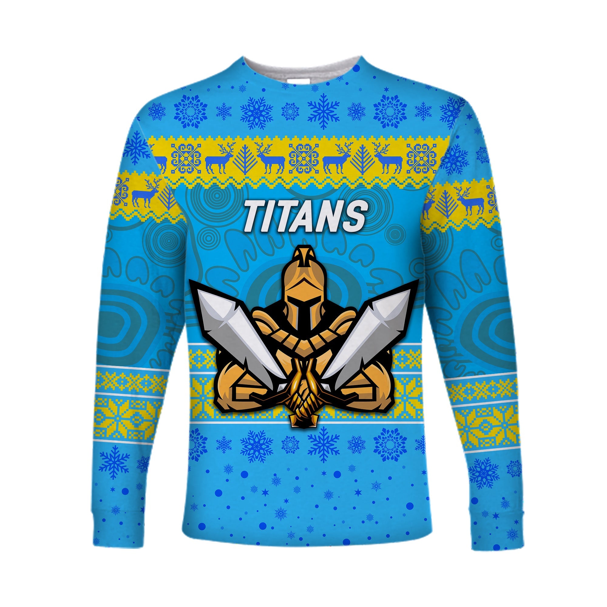 custom-personalised-gold-coast-titans-long-sleeve-shirts-christmas-simple-style