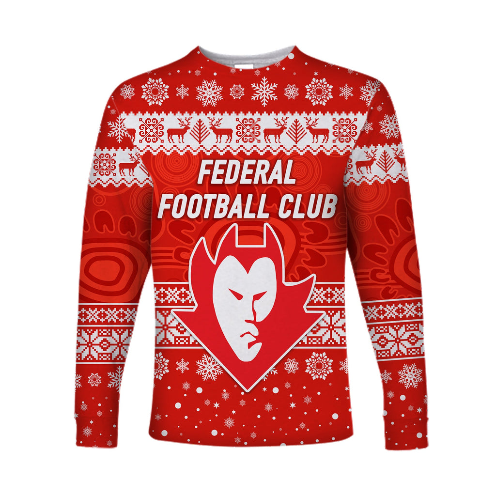 custom-personalised-federal-football-club-long-sleeve-shirt-christmas-simple-style-red