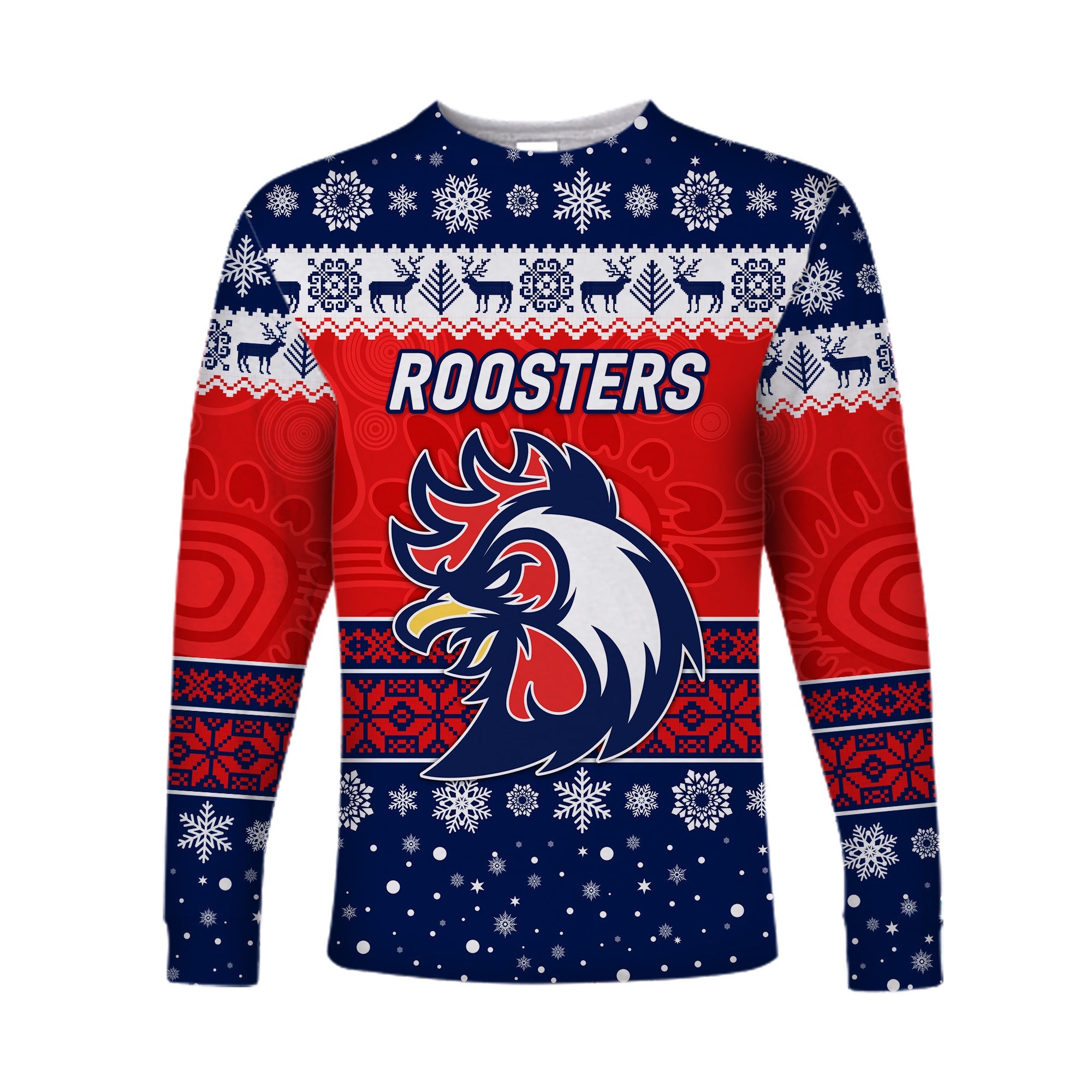 custom-personalised-sydney-roosters-long-sleeve-shirts-christmas-simple-style-blue