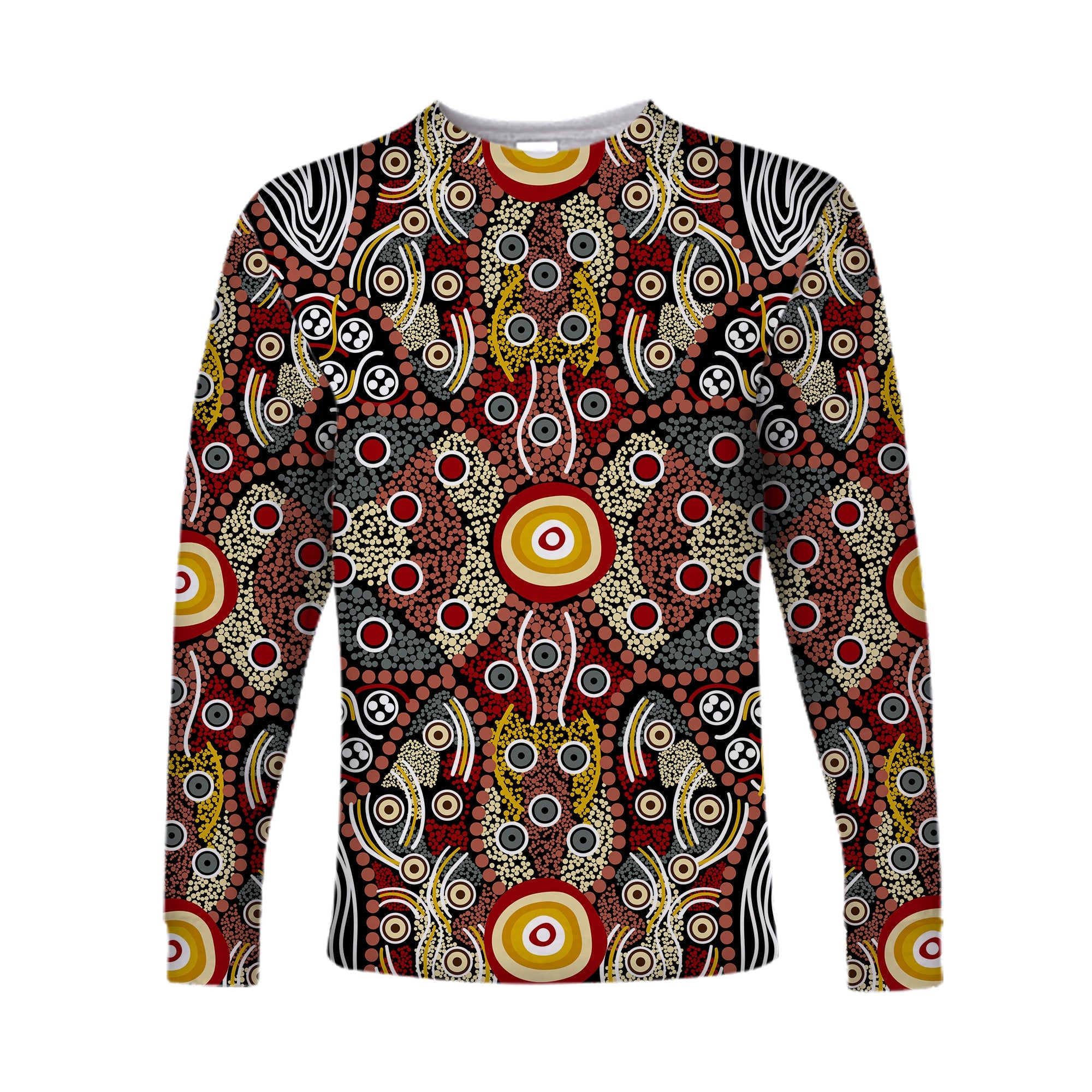custom-personalised-aboriginal-art-dot-vibes-long-sleeve-shirt-indigenous-no-1