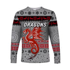 st-george-illawarra-dragons-long-sleeve-shirts-christmas-simple-style-grey