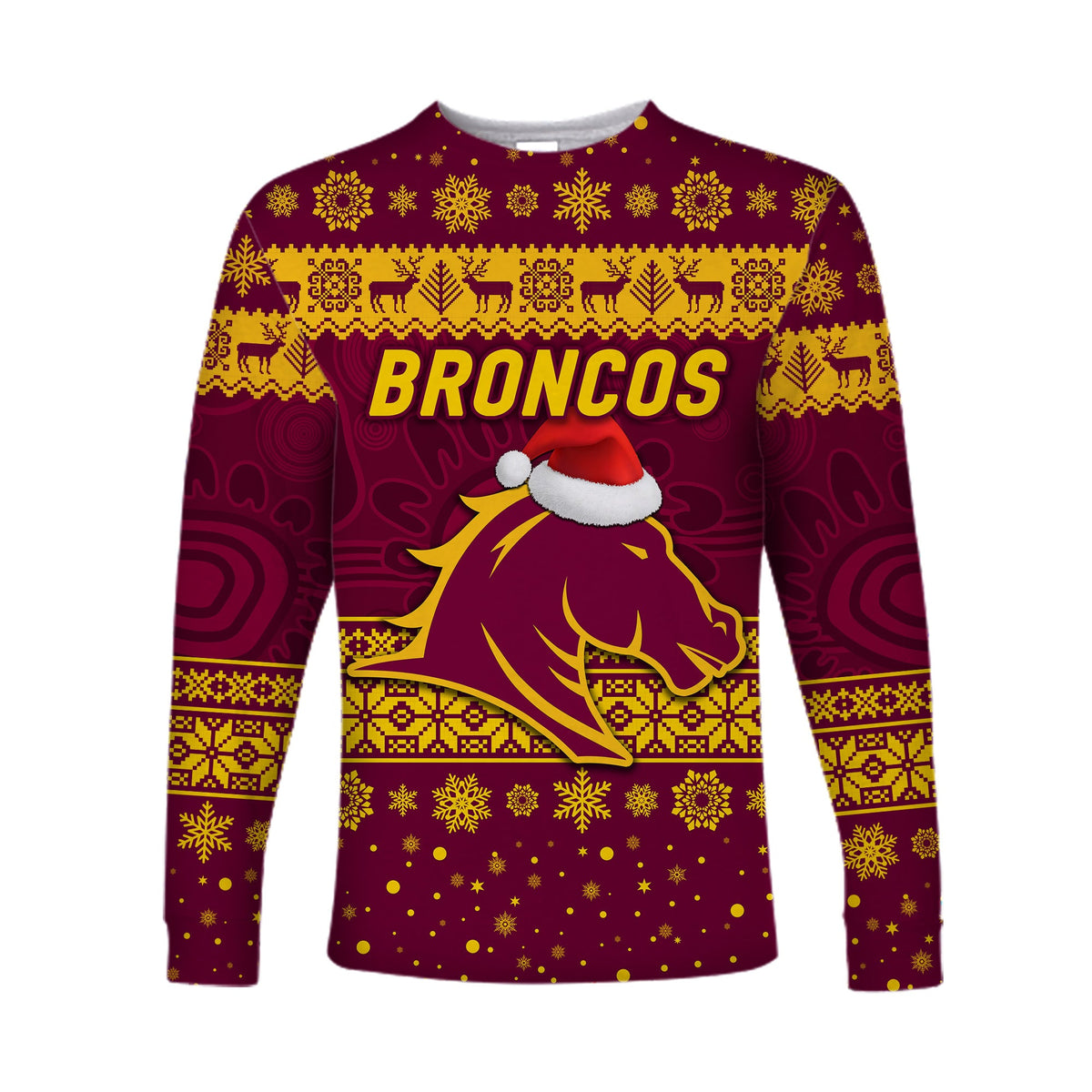 brisbane-broncos-long-sleeve-shirts-christmas-simple-style