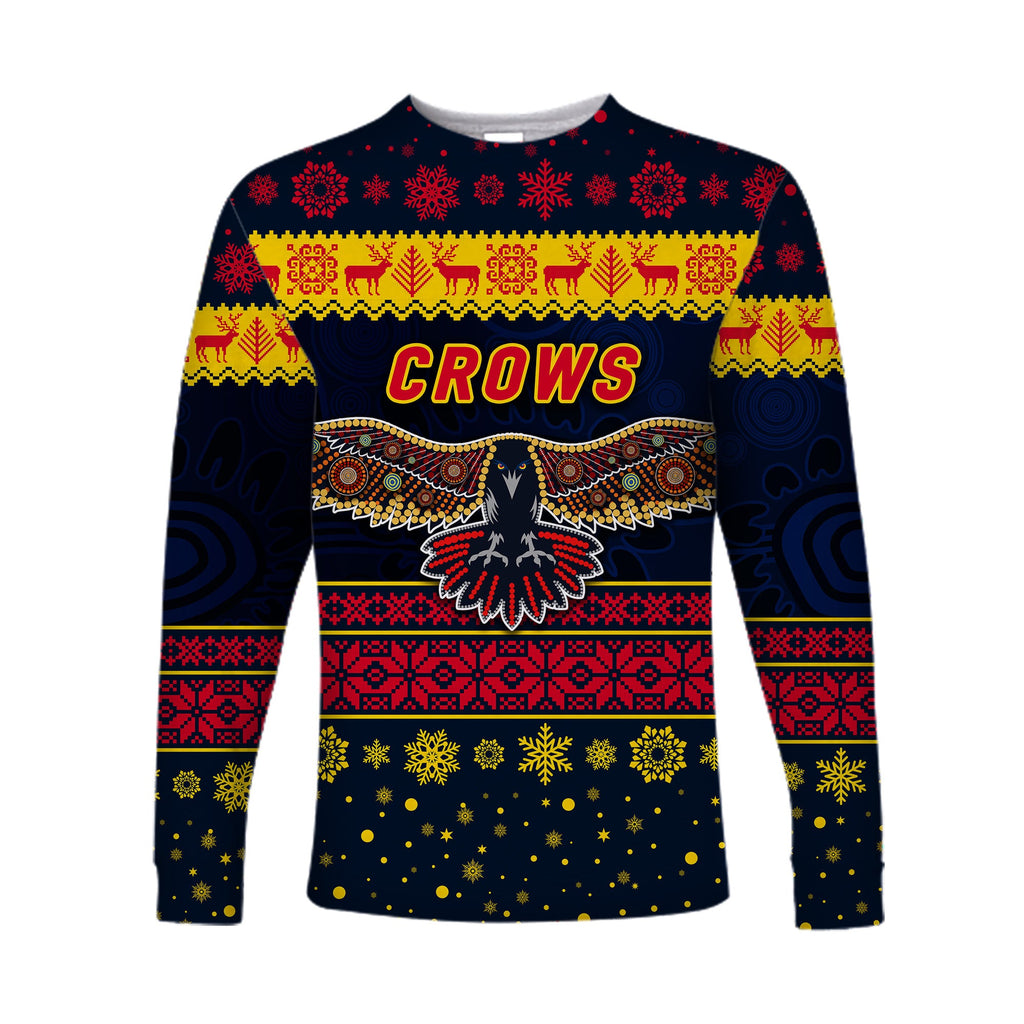 custom-personalised-adelaide-crows-long-sleeve-shirts-christmas-simple-style