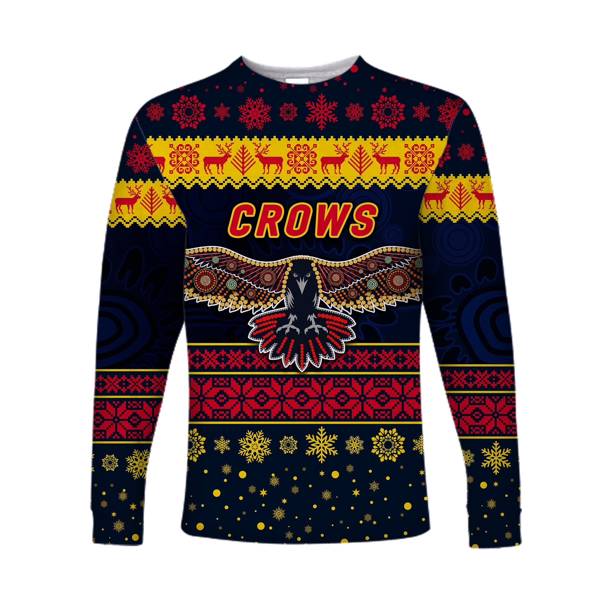custom-personalised-adelaide-crows-long-sleeve-shirts-christmas-simple-style