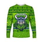custom-personalised-canberra-raiders-long-sleeve-shirt-christmas-simple-style-green
