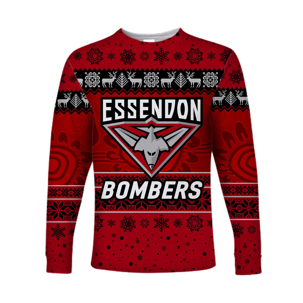 essendon-bombers-long-sleeve-shirts-christmas-simple-style-red