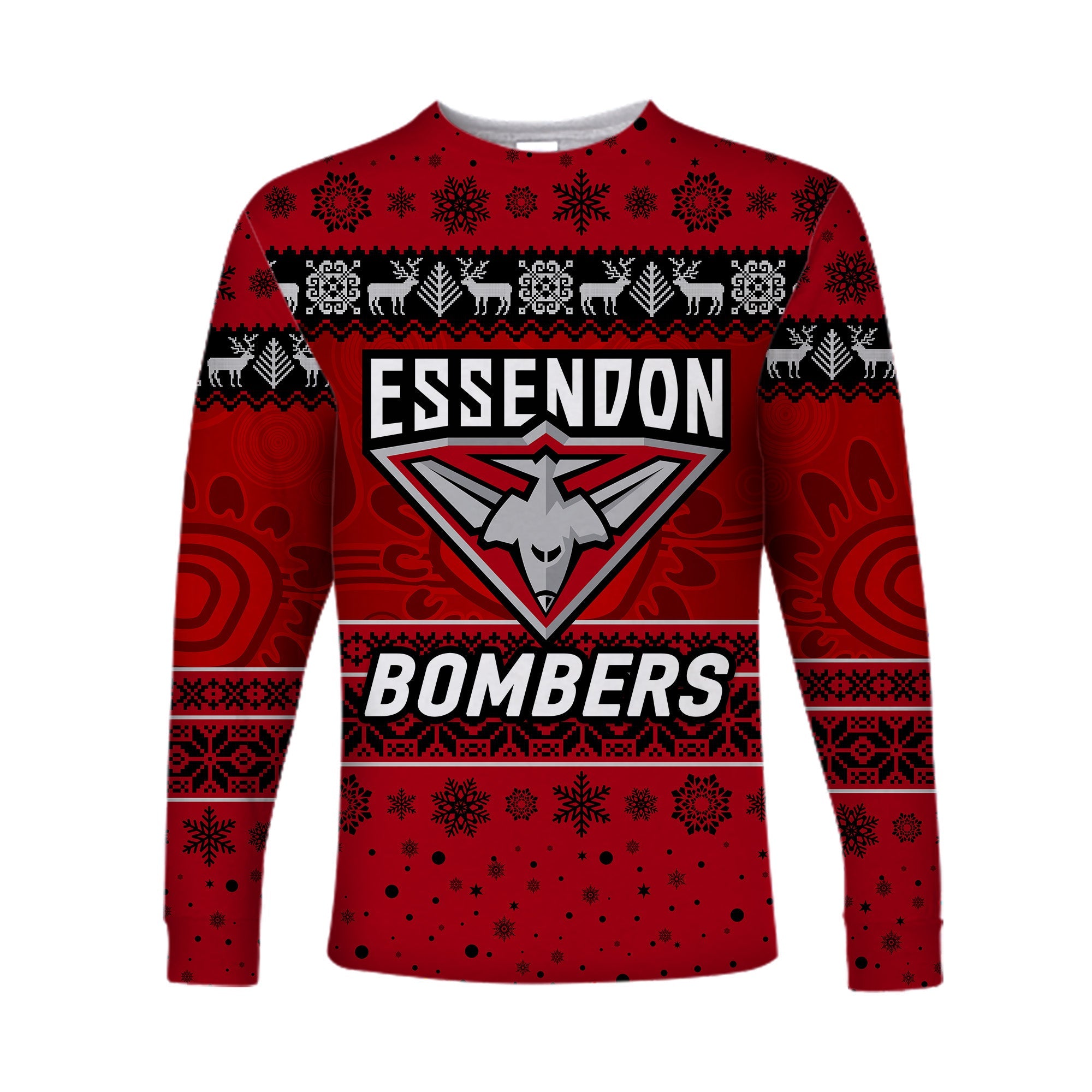 essendon-bombers-long-sleeve-shirts-christmas-simple-style-red