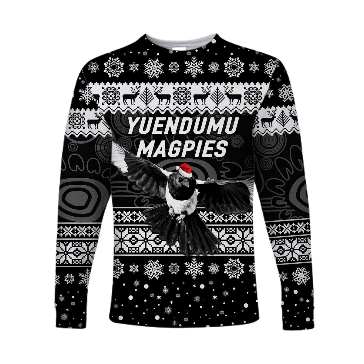 custom-personalised-yuendumu-magpies-football-club-long-sleeve-shirt-christmas-simple-style-black