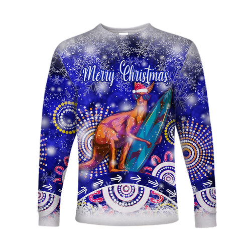 custom-personalised-australian-kangaroo-christmas-long-sleeve-shirt-original-style-blue