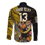 custom-text-and-number-richmond-football-long-sleeve-button-shirt-aboriginal-go-the-tigers-mascot
