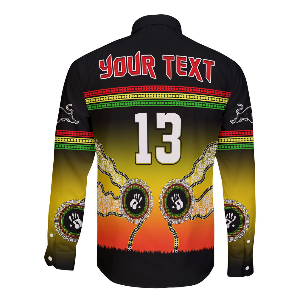 custom-text-and-number-panthers-long-sleeve-button-shirt-go-the-mighty-penrith-aboriginal