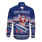 australia-christmas-long-sleeve-button-shirt-aussie-aboriginal-santa-claus-is-surfing-with-kangaroo