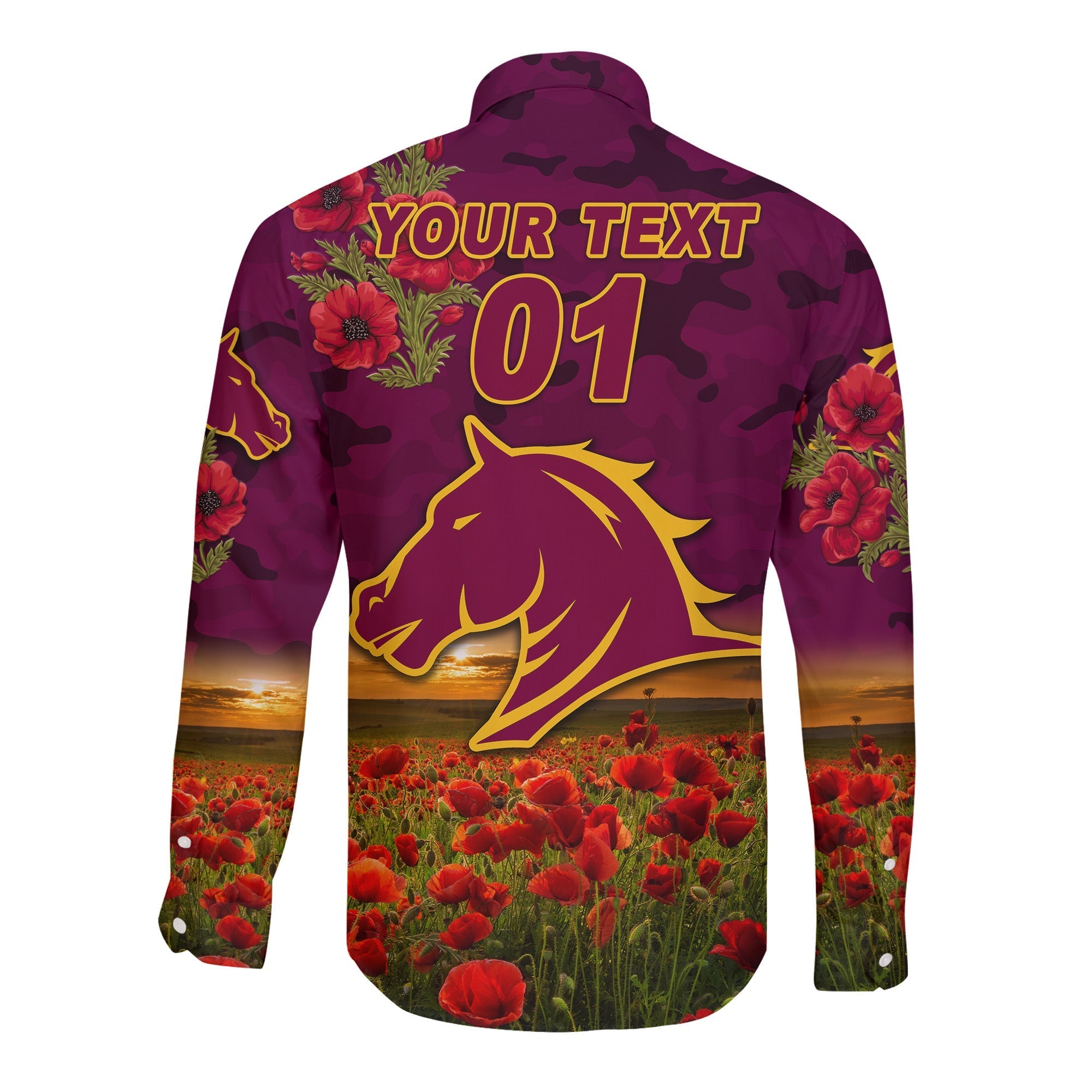 custom-personalised-brisbane-broncos-anzac-2022-long-sleeve-button-shirt-poppy-flowers-vibes