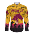custom-personalised-brisbane-broncos-anzac-2022-long-sleeve-button-shirt-simple-style-gold