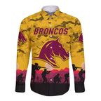 custom-personalised-brisbane-broncos-anzac-2022-long-sleeve-button-shirt-simple-style-gold