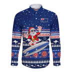 custom-text-and-number-australia-christmas-long-sleeve-button-shirt-aussie-aboriginal-santa-claus-is-surfing-with-kangaroo
