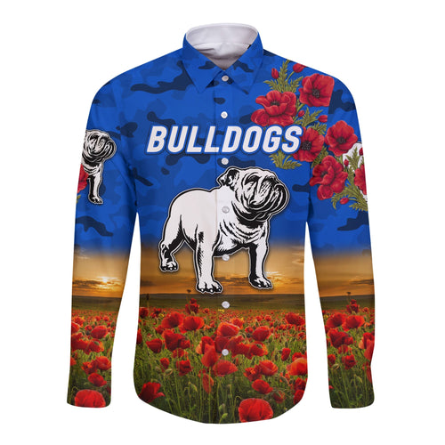 custom-personalised-canterbury-bankstown-bulldogs-anzac-2022-hawaii-long-sleeve-button-shirt-poppy-flowers-vibes-blue