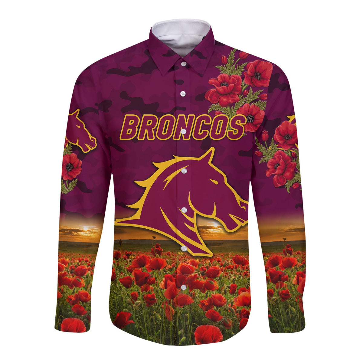 brisbane-broncos-anzac-2022-long-sleeve-button-shirt-poppy-flowers-vibes