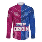 custom-text-and-number-blues-and-maroons-rugby-long-sleeve-button-shirt-origin-nsw-combine-queensland-aboriginal-australian-lt13