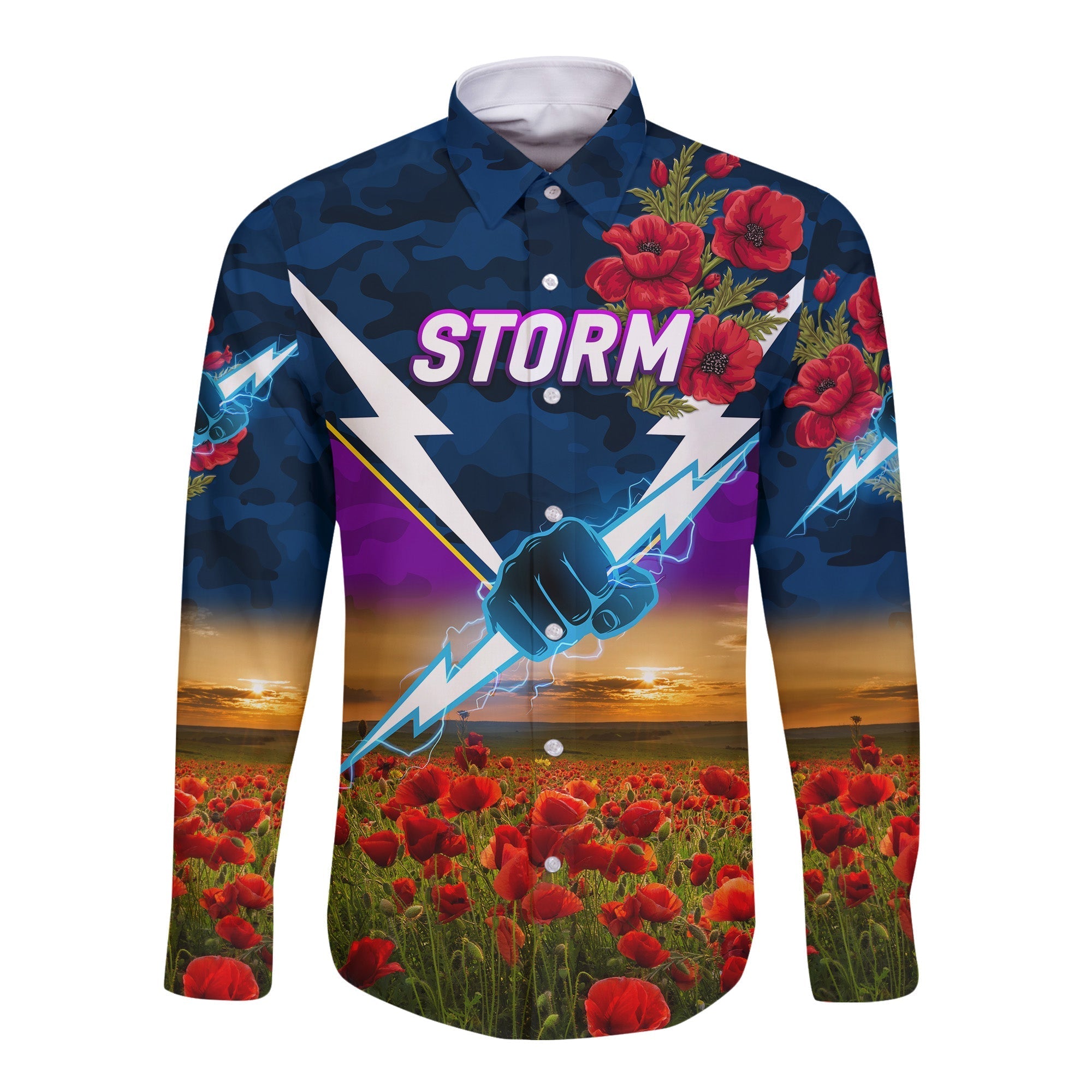 melbourne-storm-anzac-2022-hawaii-long-sleeve-button-shirt-poppy-flowers-vibes