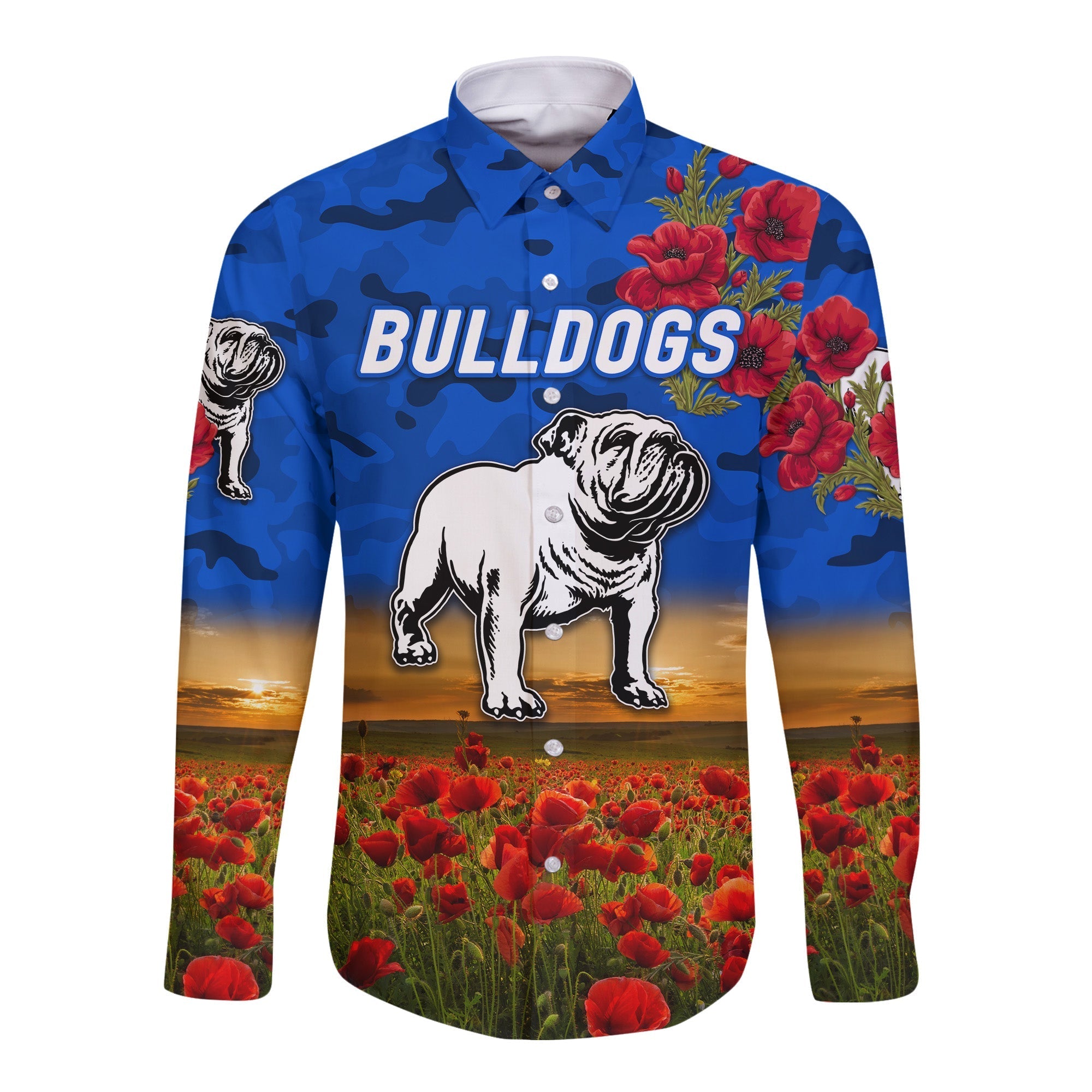 canterbury-bankstown-bulldogs-anzac-2022-hawaii-long-sleeve-button-shirt-poppy-flowers-vibes-blue