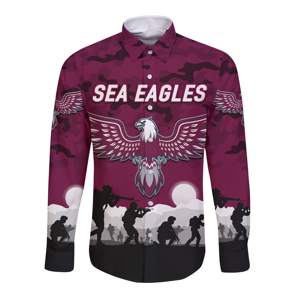 manly-warringah-sea-eagles-anzac-2022-hawaii-long-sleeve-button-shirt-simple-style