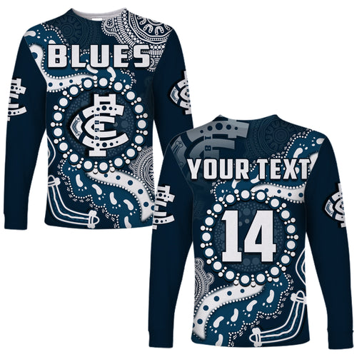 custom-text-and-number-carlton-football-long-sleeve-shirt-blues-1864-boomerang-indigenous-artsy