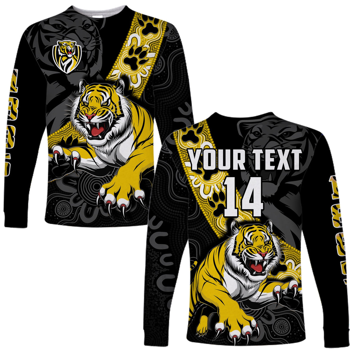 custom-text-and-number-richmond-football-long-sleeve-shirt-tigers-1885-indigenous-basic-style