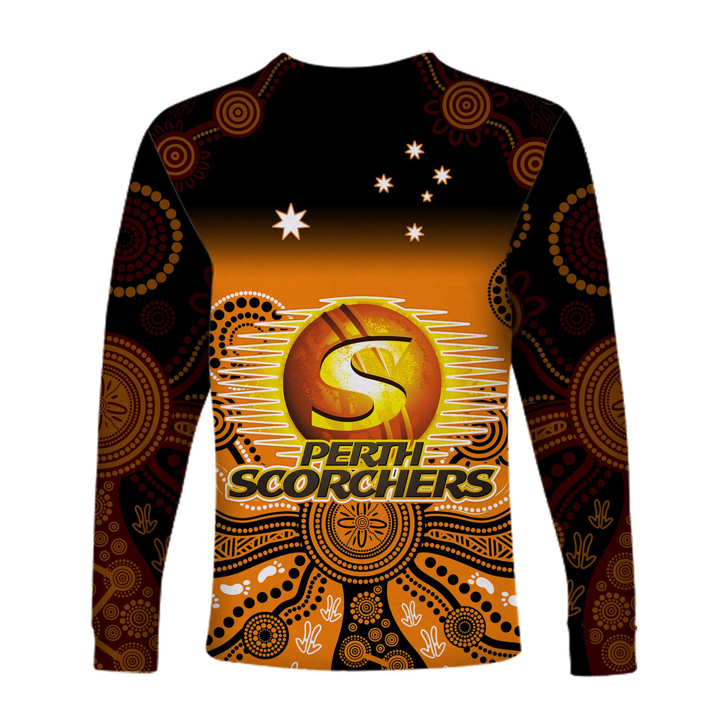 perth-scorchers-long-sleeve-shirt-gradient-aboriginal-dot-painting