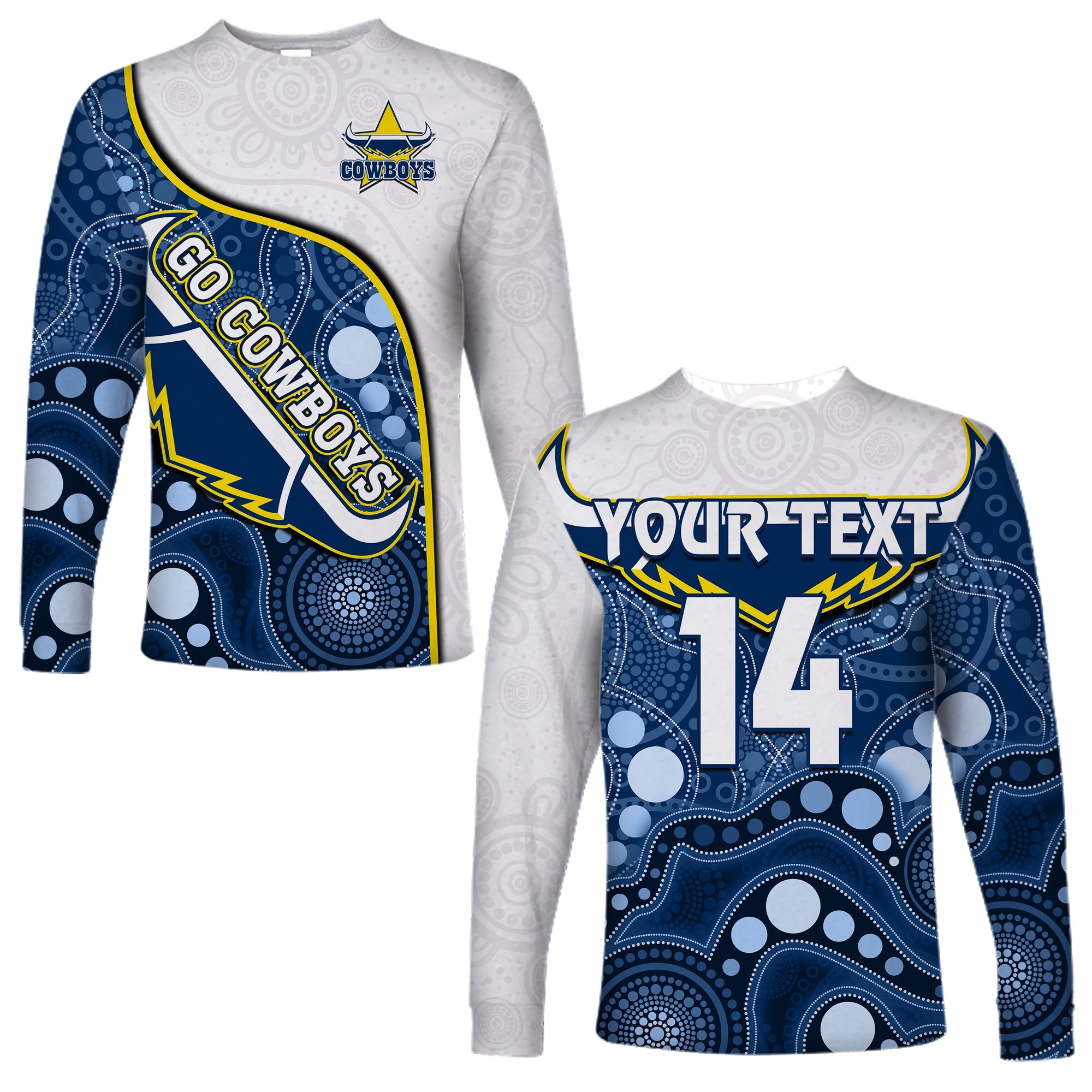 custom-text-and-number-cowboys-rugby-long-sleeve-shirt-indigenous-pattern-2022-premiers-sporty-style