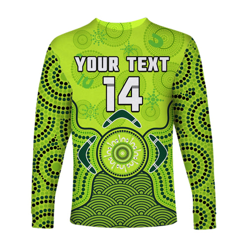 custom-text-and-number-sydney-thunder-long-sleeve-shirt-gradient-aboriginal-dot-painting