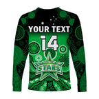 custom-text-and-number-melbourne-stars-long-sleeve-shirt-gradient-aboriginal-dot-painting
