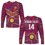 custom-text-and-number-brisbane-football-long-sleeve-shirt-indigenous-pattern-go-lions-unique-version