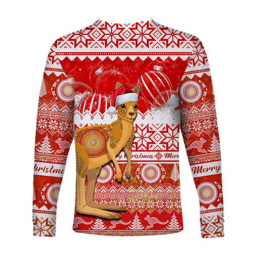 australia-long-sleeve-shirt-kangaroo-aboriginal-painting-merry-christmas