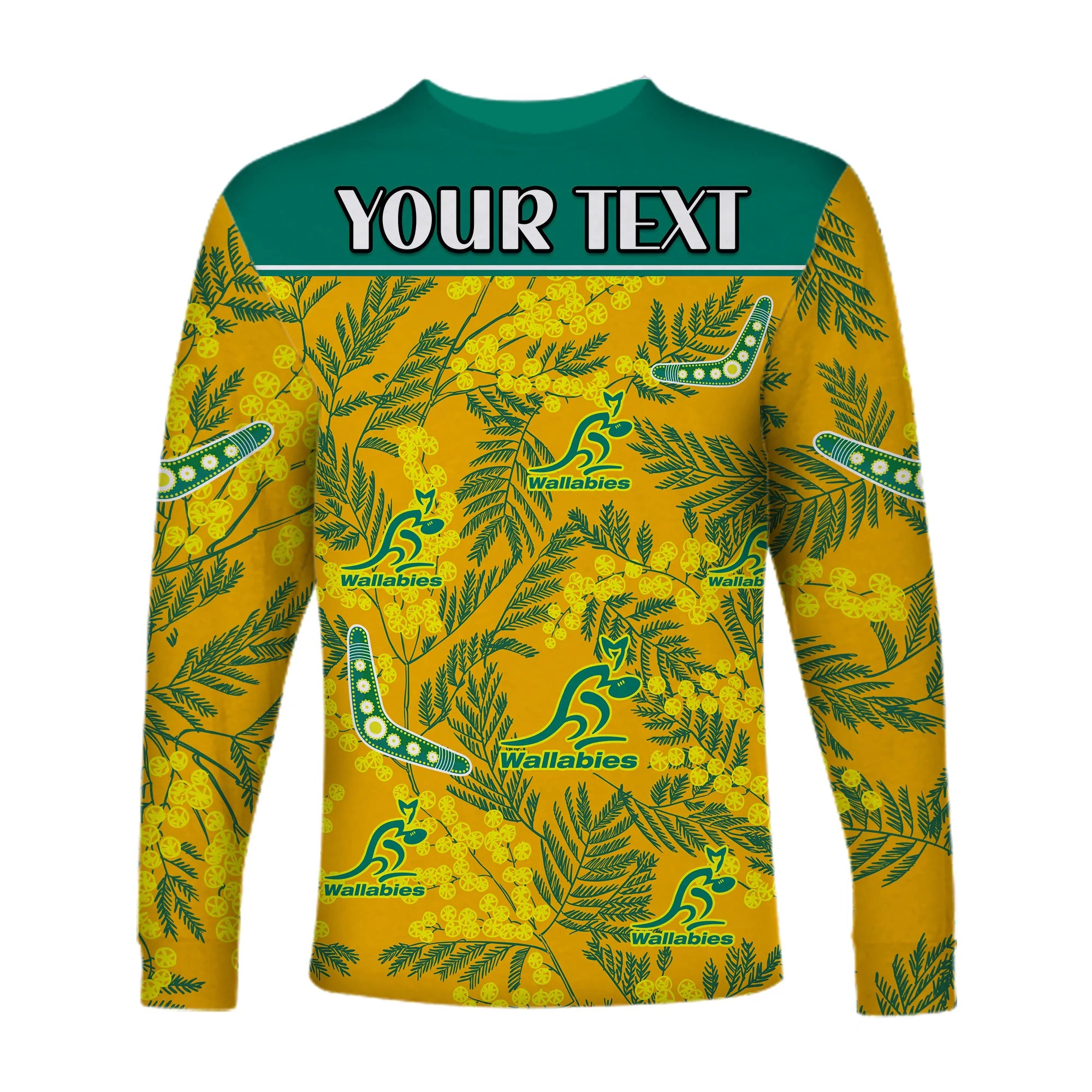 custom-personalised-wallabies-rugby-long-sleeve-shirt-golden-wattle-aboriginal-boomerang-style-hawaii