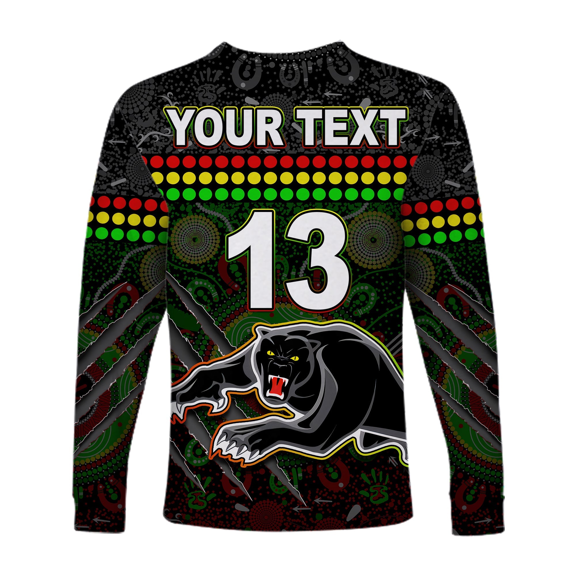 custom-text-and-number-panthers-long-sleeve-shirt-premiers-2022-aboriginal